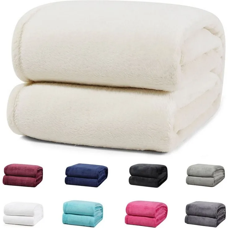 Wohndecke Luxury Kuscheldecke, 150x200 cm, 220x240 cm, 230x270 cm, Buymax, super weiche Fleece-Tagesdecke, Sofadecke