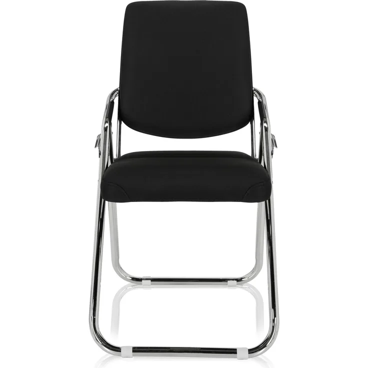 hjh OFFICE Besucherstuhl Konferenzstuhl ESTO Stoff Schwarz