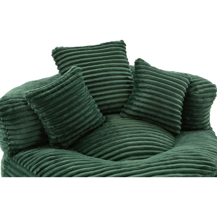 ZUBALIYA Sofa 108x52 cm, mit Cordbezug, mit breiten Armlehnen, mit Schaumstoffpolsterung, für Wohnzimmer und Apartments, Grün – Bild 23