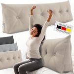 ELONEO Rückenkissen Bett- und Rückenstützkissen >Sand< 180cm