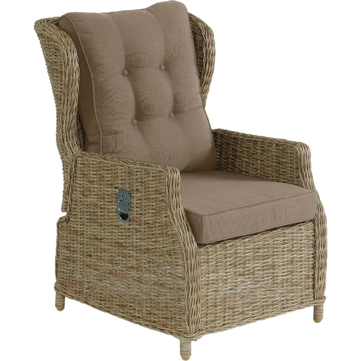 Inko Lounge-Sessel Leona Rattanoptik Loungesessel Gartensessel 3 Farben zur Wahl Rattanoptik natur