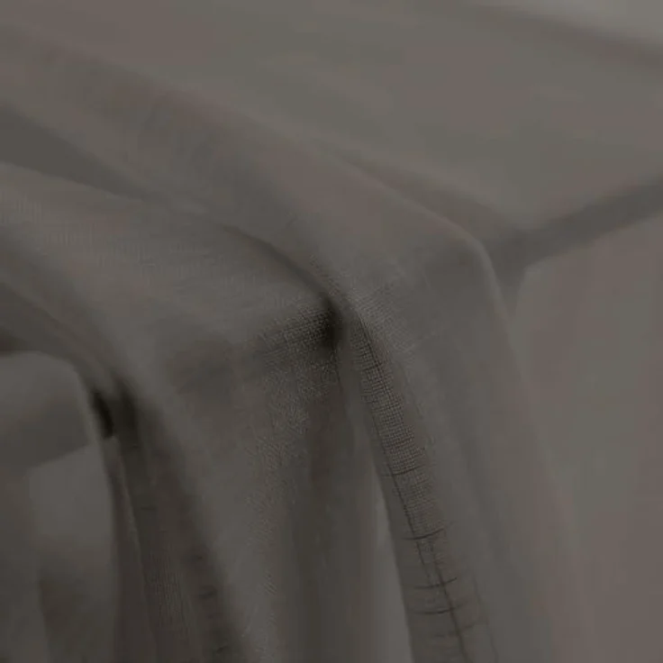 CUCRAF Leinenoptik Voile Vorhänge mit Ösen Gardine für Schlafzimmer Wohnzimmer, Leinenfarbe，2er Set – Bild 8