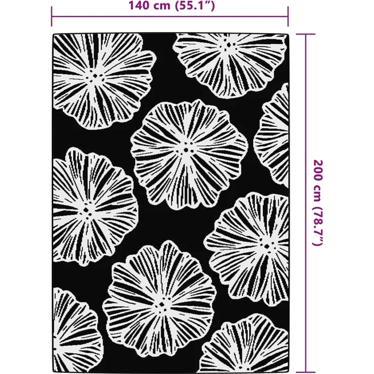 vidaXL Outdoor-Teppich ARAKIL Grün 140x200 cm PP 368596 – Bild 5