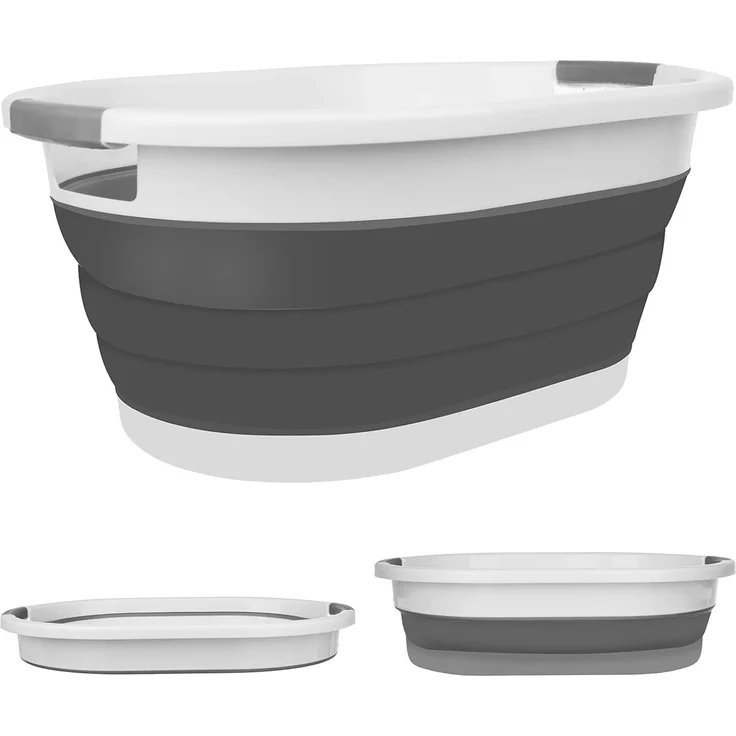 Ruhhy Wäschebox Wäscheschüssel Wäschekorb (Spar-Set, 1 St, platzsparend faltbar), 25l Silikon zusammenklappbarer – Bild 8