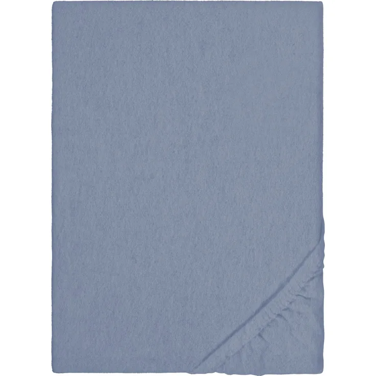 biberna Melange-Flanell Spannbetttuch 0841380 MELANGE UNI, blau, 1x 140x200 cm - 160x200 cm