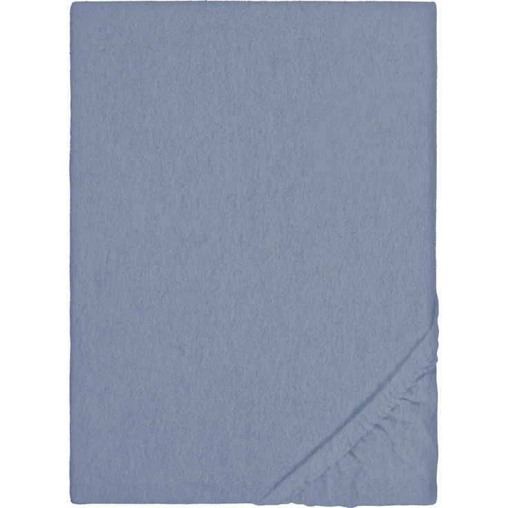 biberna Melange-Flanell Spannbetttuch 0841380 MELANGE UNI, blau, 1x 140x200 cm - 160x200 cm – Bild 1