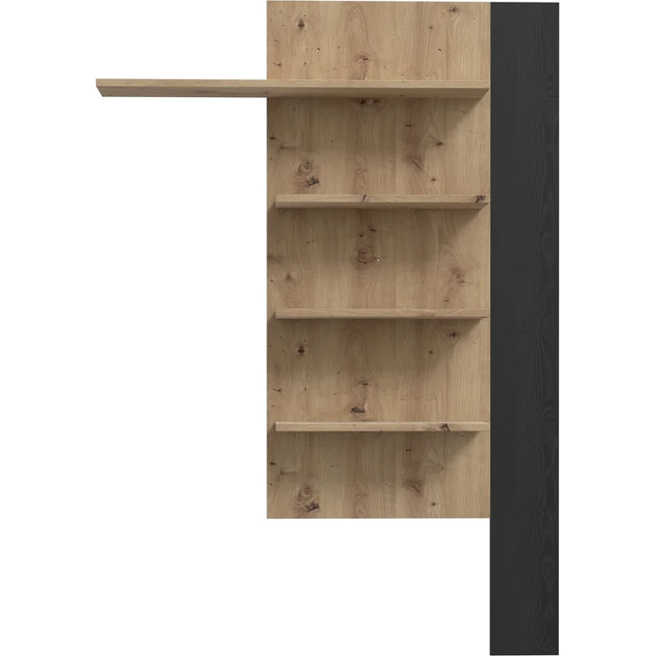Wandregal >BREATHTAKER< 4 Böden, Cabezone - Artisan Eiche Dekor - 132,5x190x21,9cm (BxHxT) – Bild 1