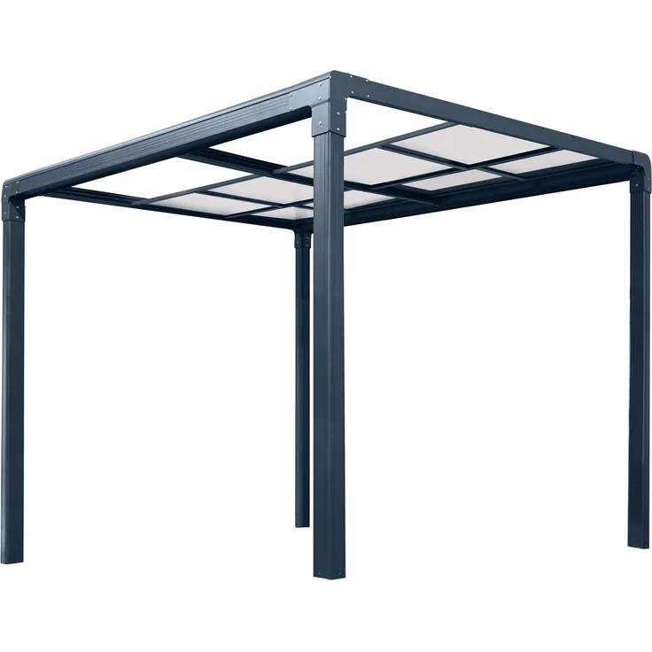 osoltus Terrassendach Veranda freistehend mit Schiebedach 3x3m anthrazit