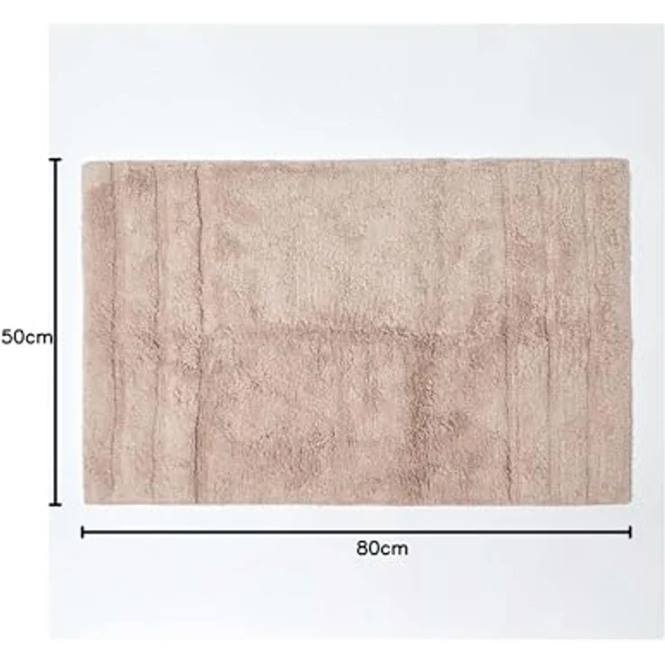 Homescapes Badematte Spa Supreme, 50 x 80 cm, 100% reiner Baumwolle, beige, rutschfeste Latexbeschichtung – Bild 2