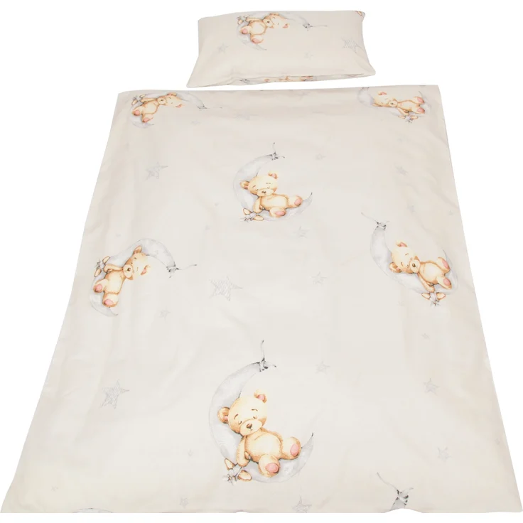 Kinder Betten-Set inkl. Bettwäsche 100x135cm / 40x60cm Bärchen Beige – Bild 6