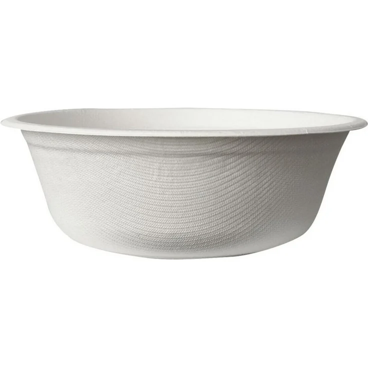 50 Schalen, Zuckerrohr "pure" 500 ml Ø 15,5 cm · 5,4 cm weiss