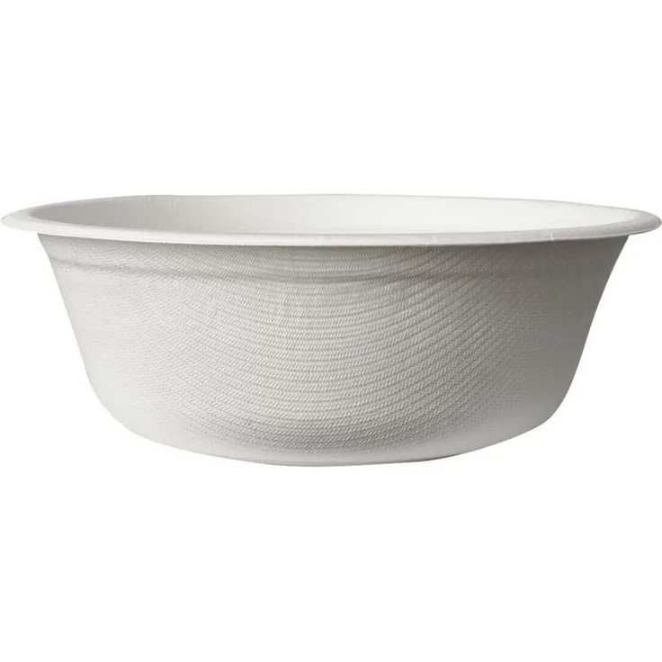 50 Schalen, Zuckerrohr "pure" 500 ml Ø 15,5 cm · 5,4 cm weiss
