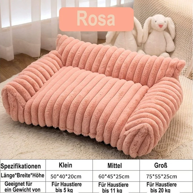 Ledander Tierbett Kuschelndes Haustierkatzen-Sofa, flauschiges Katzen-Sofa, Milchbaumwollstoff, flauschiges Haustier-Sofa-Bett, Waschbares Katzenbett,rutschfestes – Bild 3