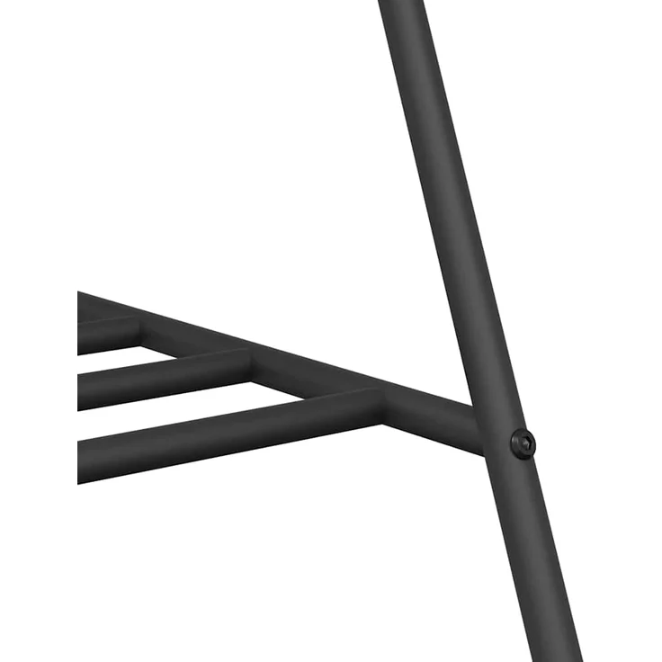 vidaXL Kleiderständer mit Speicher Schwarz 100 x 56 x 154 cm Stahl 868444 – Bild 7