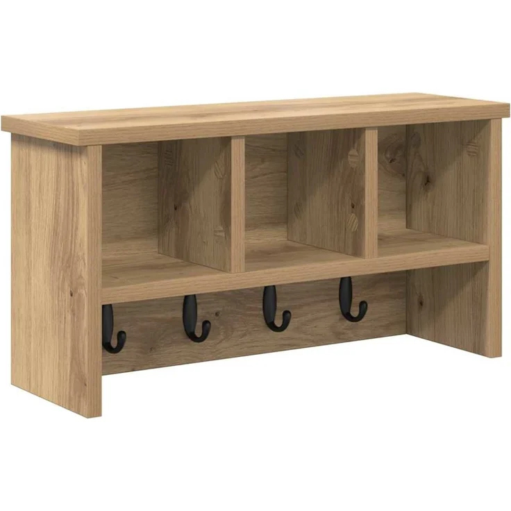 vidaXL Wandmontierter nachttisch Artisan-Eiche 50 x 16 x 26 cm 874314 – Bild 2