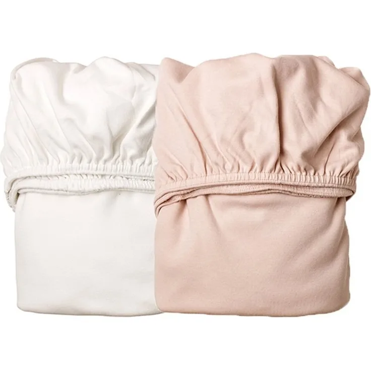 Leander Spannbettlaken 2-er Pack,pink/weiß 49x79 cm