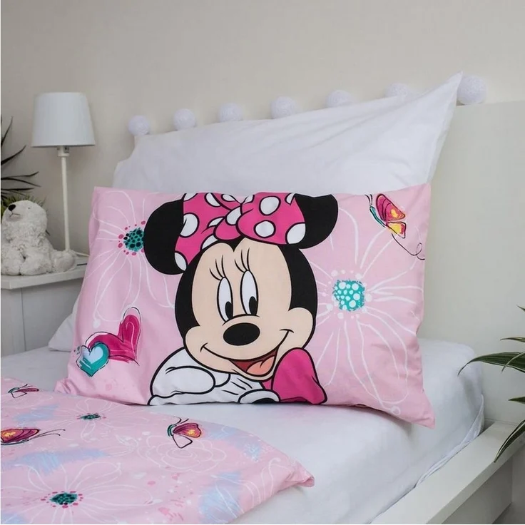 Disney Kinderbettwäsche Disney Bettwäsche Set Minnie Butterfly Baby, Renforcé, 2 teilig, 100% Baumwolle – Bild 3