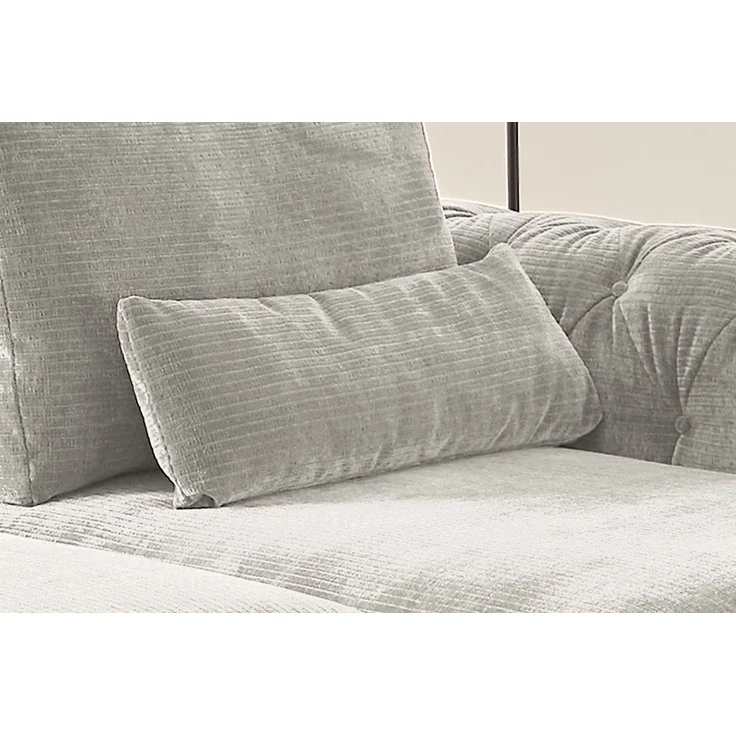 KAWOLA Nierenkissen SEPHI groß Cord Vintage silber 37 x 19 x 92 cm – Bild 1