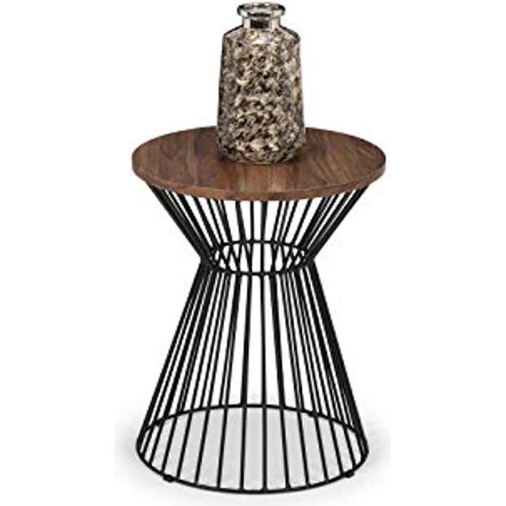 Julian Bowen Jersey Lampentisch, Walnuss/Schwarz – Bild 5