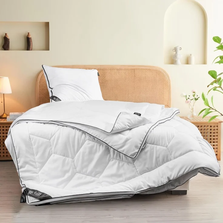 chill SLEEPLONGER 4-Jahreszeitendecke 135 × 200 cm Mikrofaser, atmungsaktiv, vegan – Bild 2