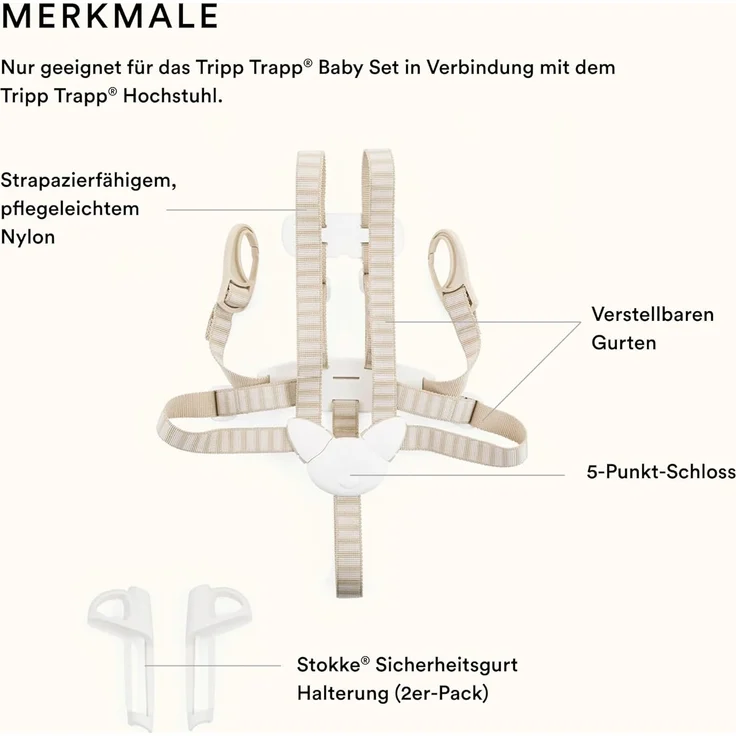 Stokke - Tripp Trapp - Sicherheitsgurt - beige – Bild 2