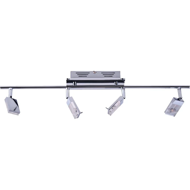 LED Deckenleuchte, chrom, Spots beweglich, L 67 cm – Bild 1