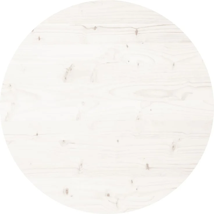 vidaXL Tischplatte Rund Weiß Ø60x3 cm Massivholz Kiefer 833665 – Bild 2