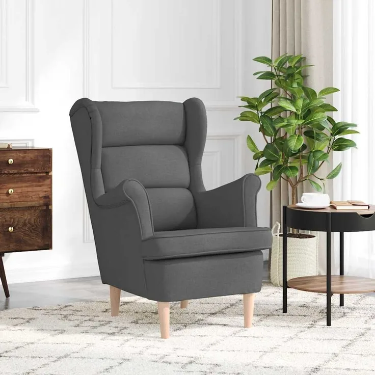 Sessel wohnzimmer, Relaxsessel Dunkelgrau 74x84x100 cm Stoff