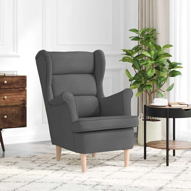 Sessel wohnzimmer, Relaxsessel Dunkelgrau 74x84x100 cm Stoff – Bild 1