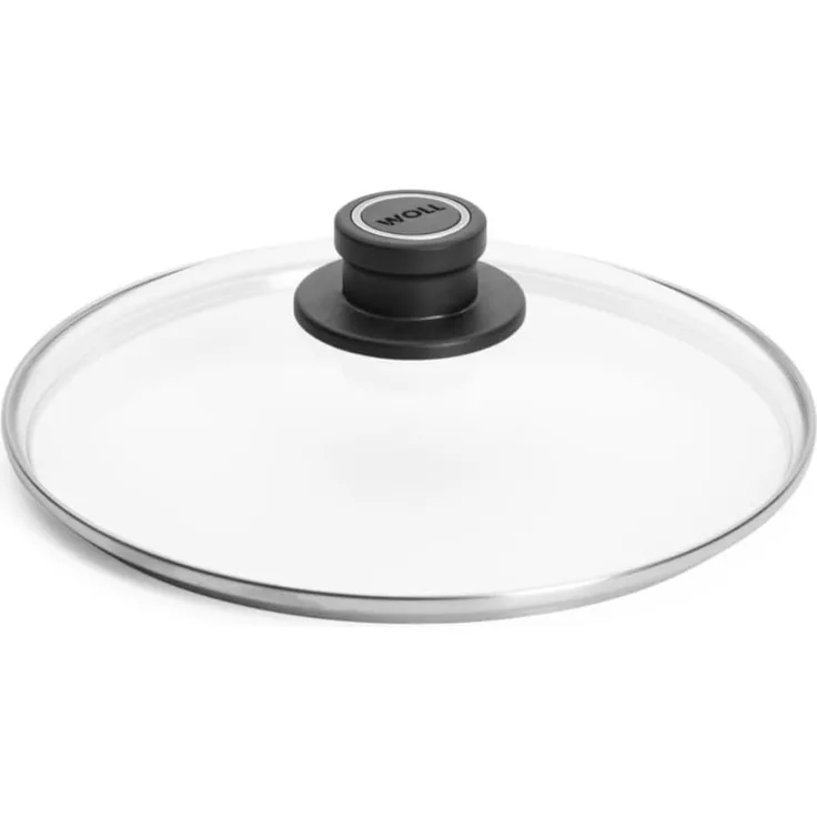 Sicherheitsglasdeckel, rund, Ø 24 cm, Deckelknopf mit permanenter Entlüftung