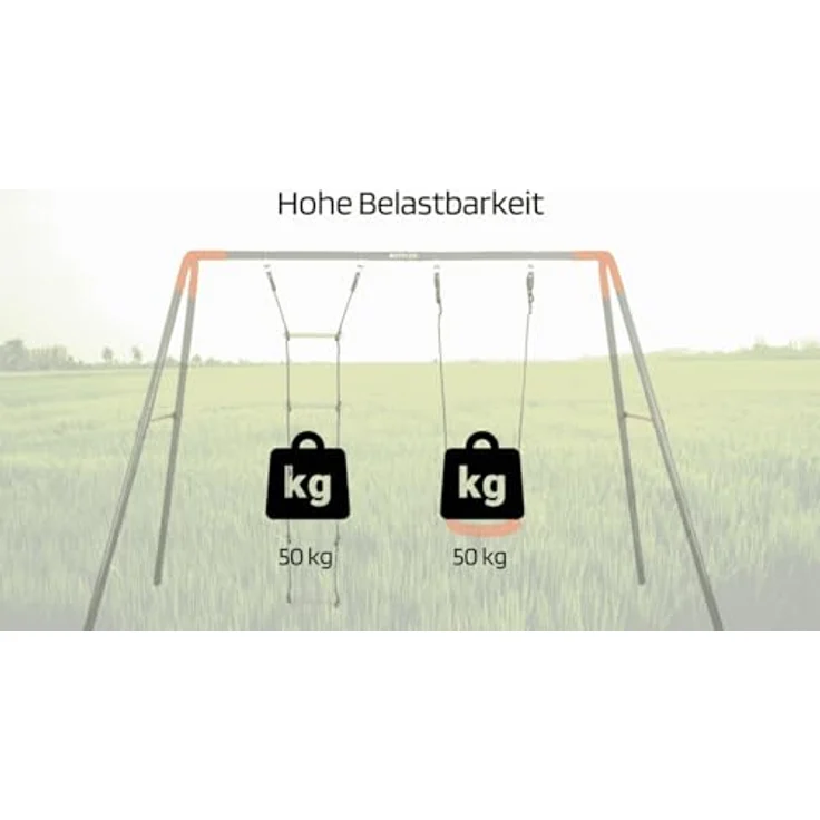 KETTLER 'Combi' Doppelschaukel, grau/orange – Bild 6