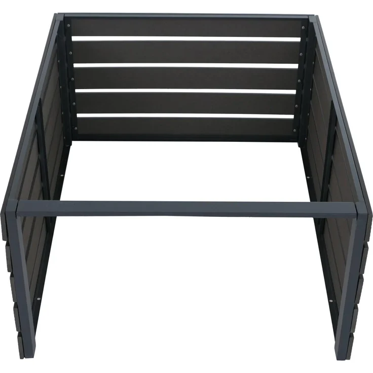 XL Mähroboter-Garage mit Pflanzkasten HWC-Q70, Dach Unterstand für Rasenmäher, WPC Metall 47x72x89cm ~ anthrazit – Bild 8