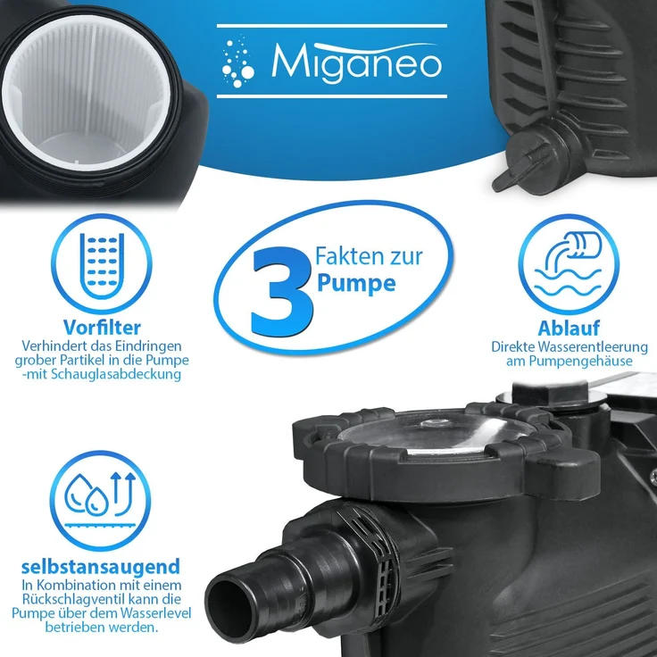 Miganeo Sandfilteranlage Dynamic 12000 Eco Pro 8,6 m³ 485 mm Kessel schwarz – Bild 7