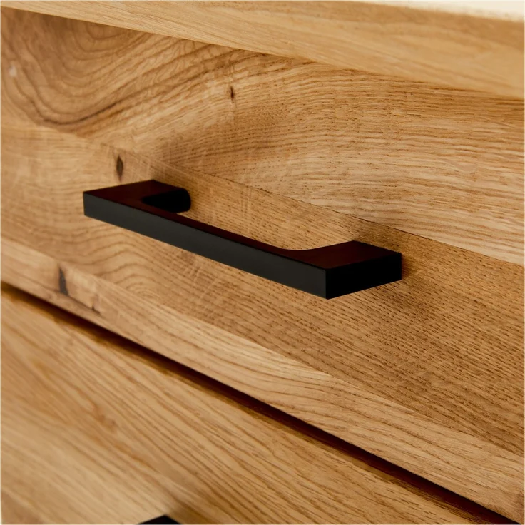Linea Natura 'WINTERTUR' Schreibtisch, Massivholz Eiche, 140 x 77 x 65 cm, mit 2 Schubladen – Bild 3