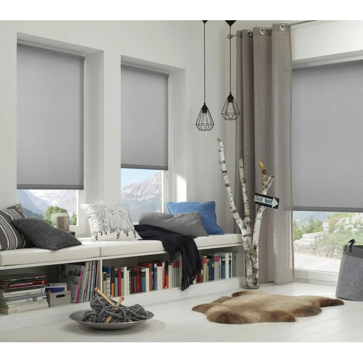 Gardinia Easyfix Rollo Uni, Hellgrau, 150x120 cm – Bild 3