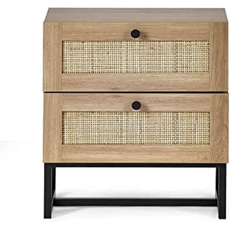 Julian Bowen Padstow Nachttisch mit 2 Schubladen, Eiche, Holzwerkstoff, Einheitsgröße – Bild 3