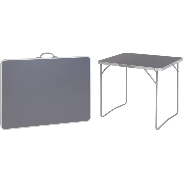 Koopman Campingtisch Klapptisch Aluminium 80x60 cm Grau Leicht Zelten Urlaub (1-St), 80x60x70cm, mit Tragegriff, Aluminium, Wasserdicht, Camping – Bild 2