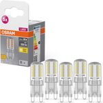 Osram Star PIN LED-Lampe für G9-Sockel, klares Glas,Warmweiß (2700K), 320 Lumen, Ersatz für herkömmliche 30W-Leuchtmittel, nicht dimmbar, 5-er Pack