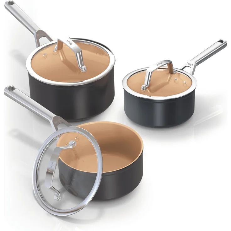 NINJA Topf-Set 3-teiliges Keramik-Kochtopfset (16-20