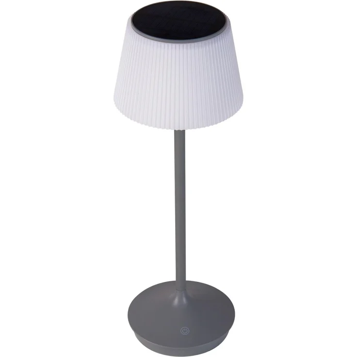 Tischlampe kabellos Outdoor Solar Tischleuchte Dimmbar Solarleuchte Grau 5310716 – Bild 1