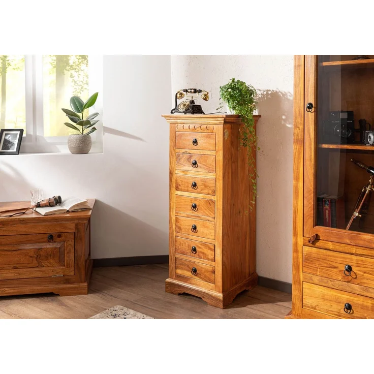 Kommode Akazie 47x43x112 honig lackiert OXFORD #0523 – Bild 9