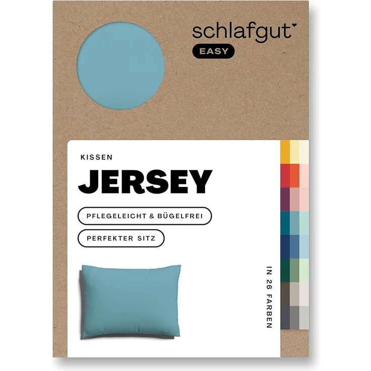 Schlafgut Kissenbezug EASY Jersey, (1 Stück), Kissenhülle mit Reißverschluss, weich und saugfähig, Kissenbezug