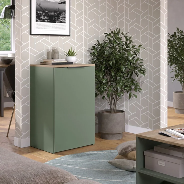 Kommode Wido Grün 50 x 80 cm mit Regal Vicco – Bild 3