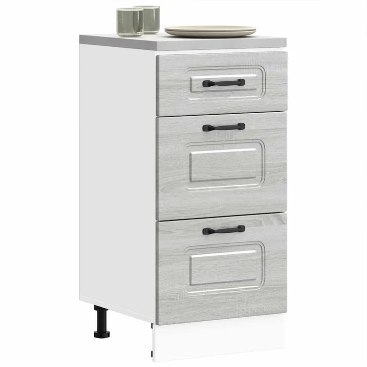 vidaXL Küchenunterschrank Kalmar Grau Sonoma Holzwerkstoff 854246 – Bild 1