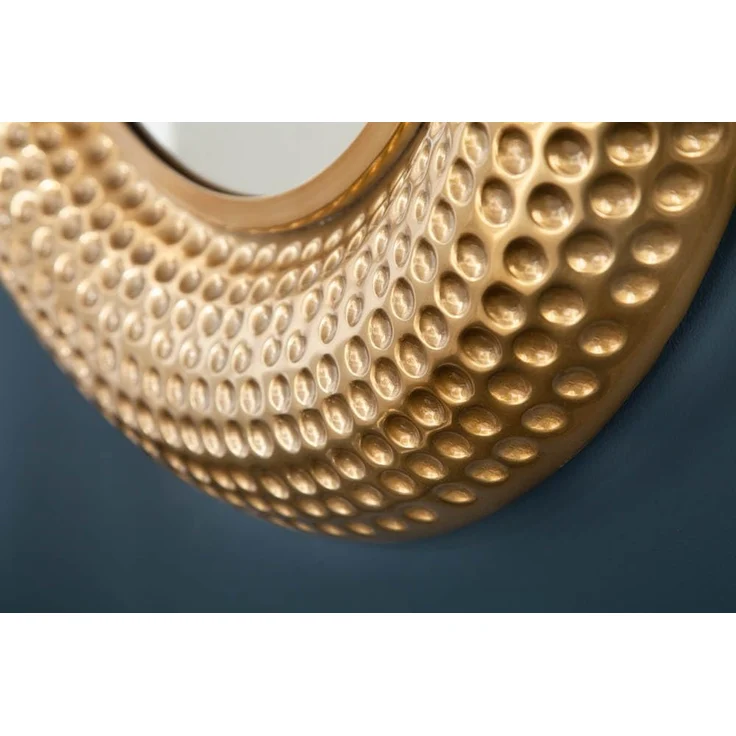 riess-ambiente Wandspiegel ORIENT 60cm gold, Schlafzimmer · Metall · rund · mit Rahmen · Deko · Hammerschlag Design – Bild 4