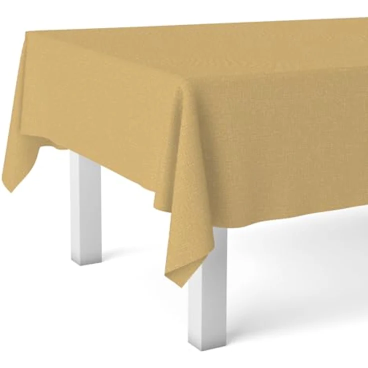 Martina Home Wachstuchtischdecke, Senfgelb, 240x140 cm – Bild 2