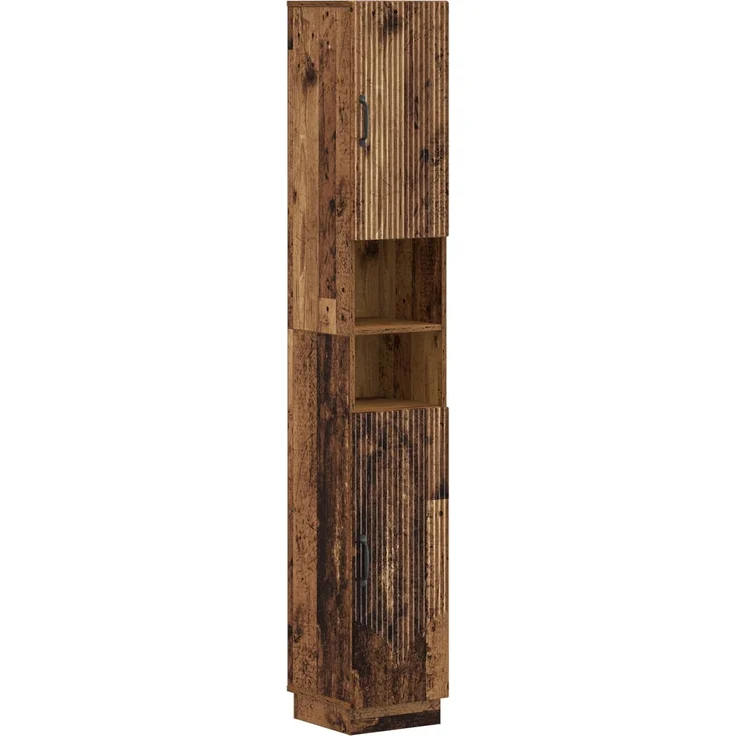 vidaXL 3-teiliges Badezimmer-Schranksystem HOORN Altholz Holzwerkstoff 3417475 – Bild 4
