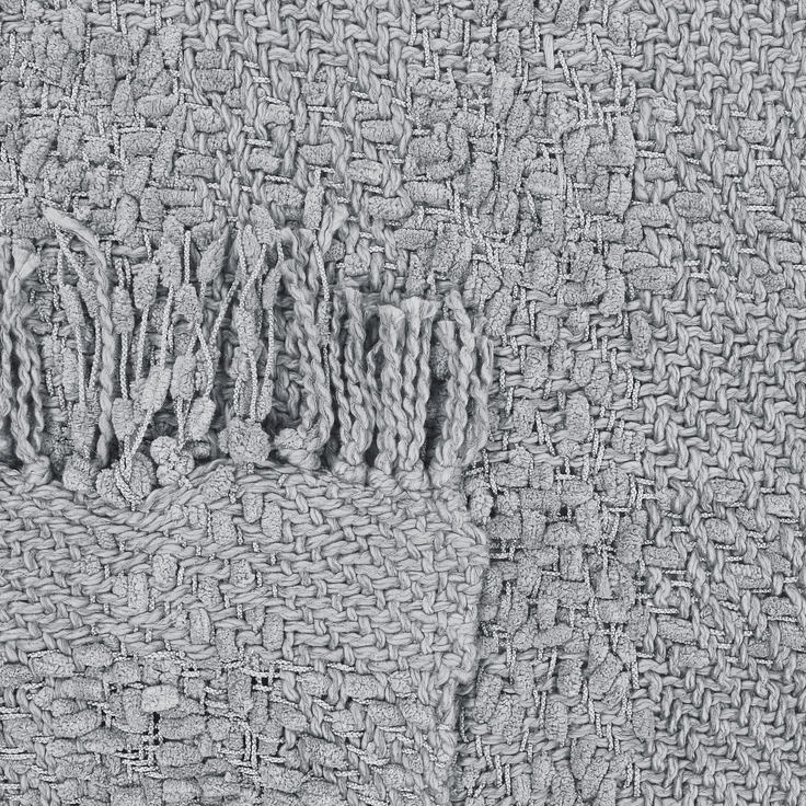 Beliani 'VELLA' Kuscheldecke, Baumwolle grau, 220x240 cm – Bild 6