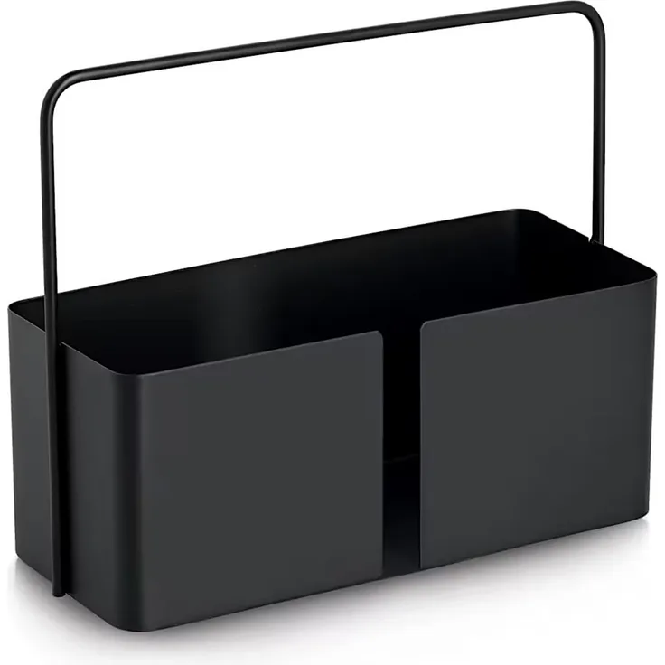 ZELLER 27461 Tragekorb aus Metall, schwarz ca. 30 x 12 x 24,5 cm