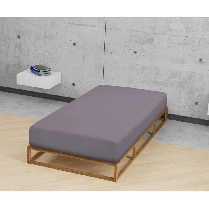 biberna Jersey-Elastic-Spannbetttuch 0077866, silbergrau, 1x 120x200 cm - 130x220 cm – Bild 3